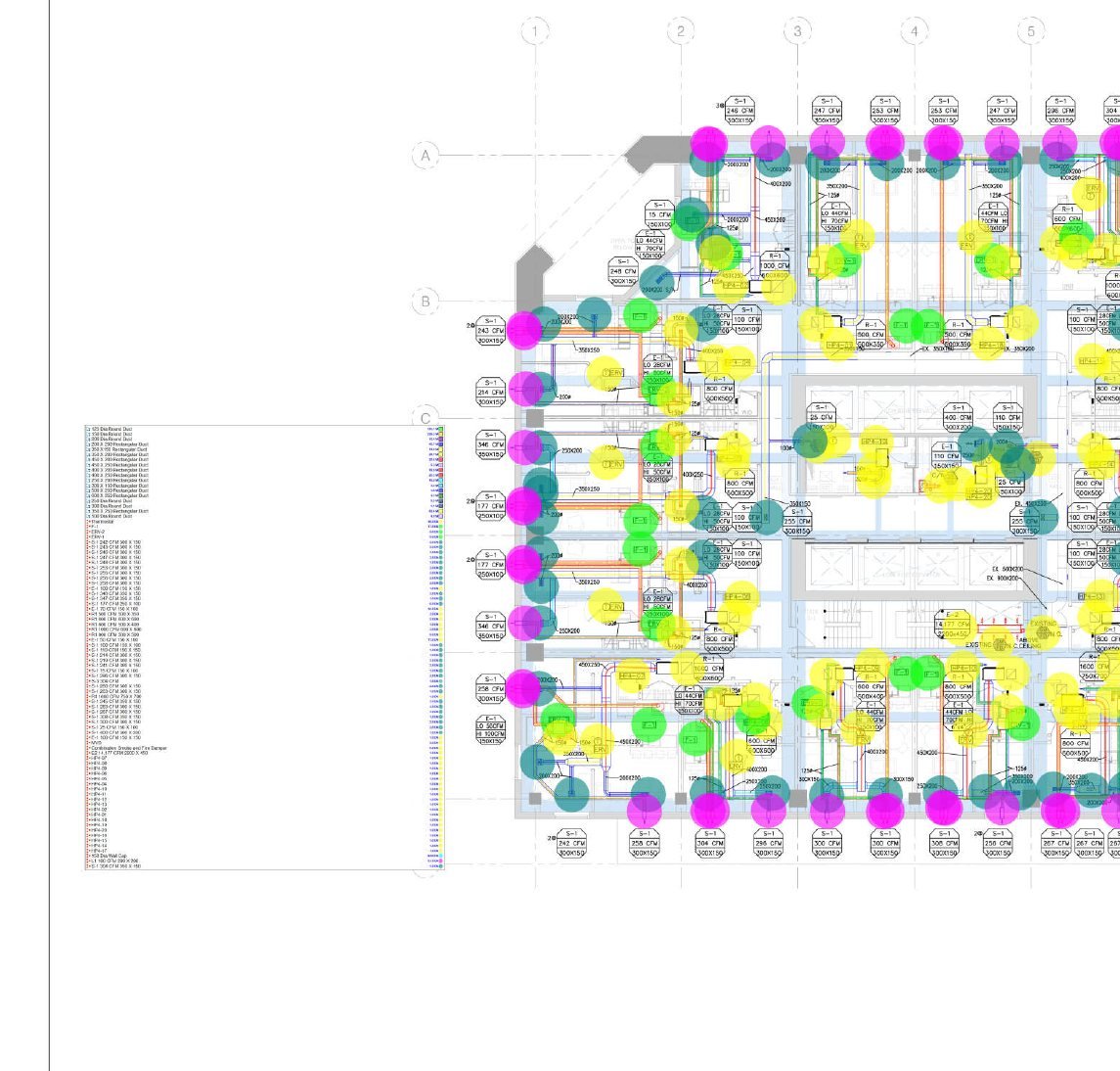 HVAC ductwork and diffuser takeoff